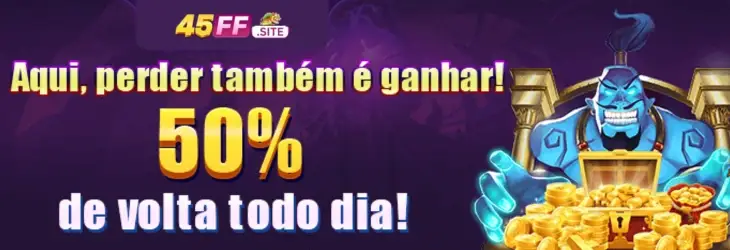 Banner de promoção do 45FF Cassino.