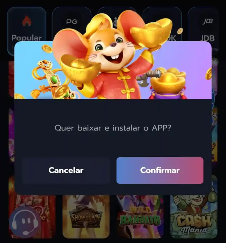 Aplicativo móvel do 45FF Cassino.