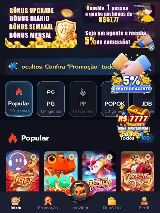 Aplicativo móvel do 45FF Cassino.